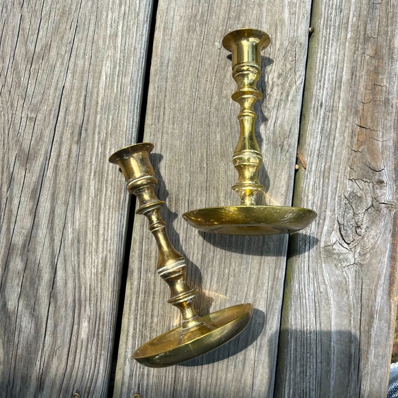 Other - Pair of Brass Candlestick Holders